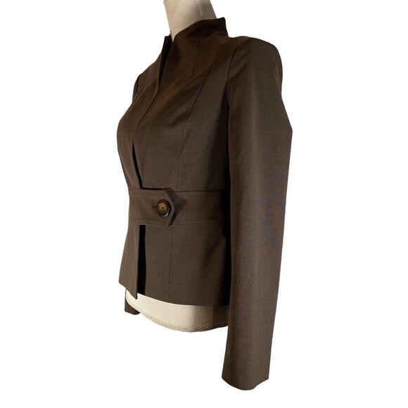 Donna Degnan Jacket Blazer‎ Brown Career Business Button Closure Workwear Size 6 - Picture 3 of 12